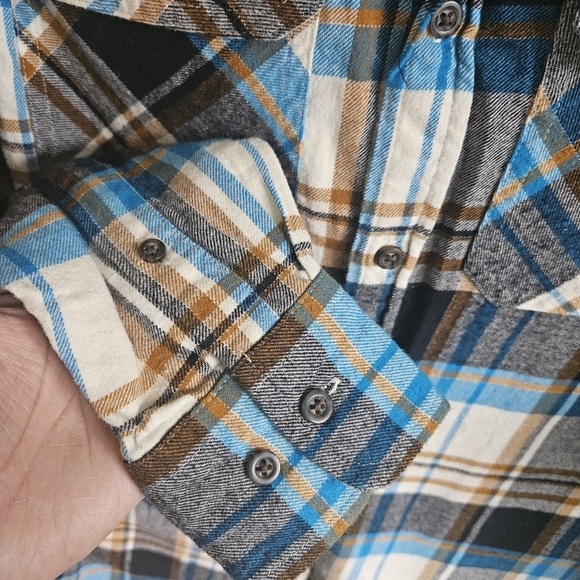 Angry Minnow Hamm's Beer Patch Plaid Flannel Button Down - Picture 7 of 11